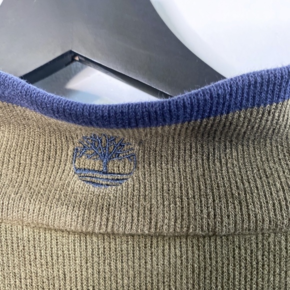 Timberland Weathergear Quarter Zip 100% Cotton Ribbed Pullover Sweater - Picture 7 of 8